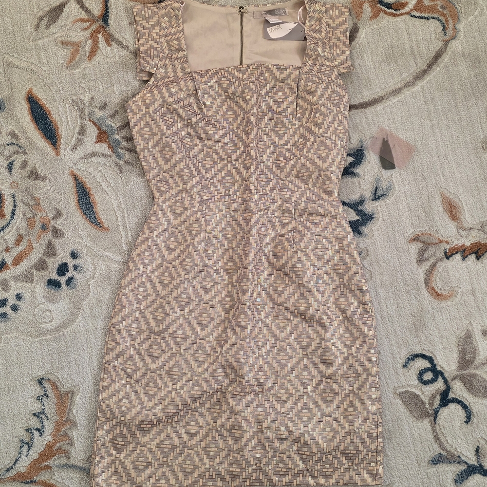 Elegant Cream Patterned Dress